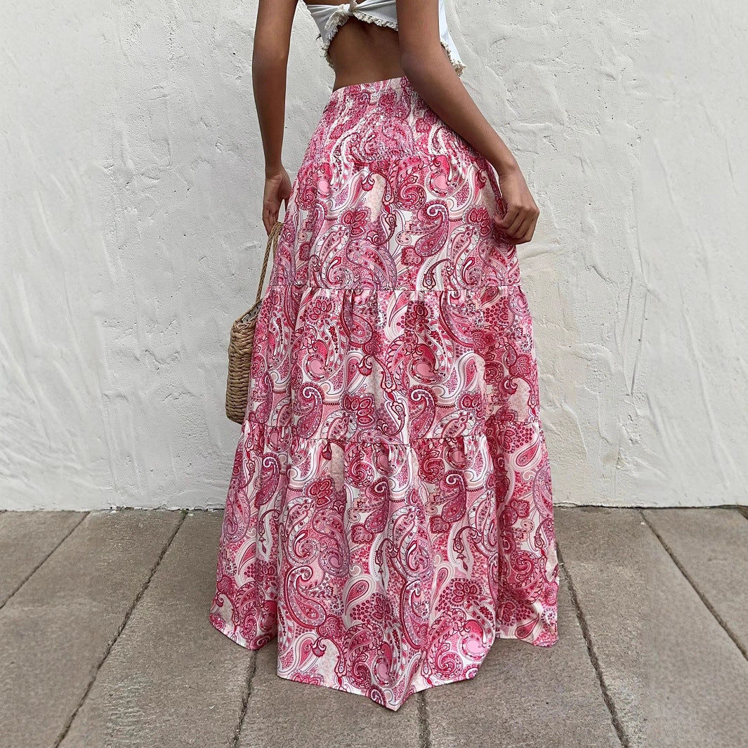 Women Maxi Skirt Paisley Bohemian Lune London