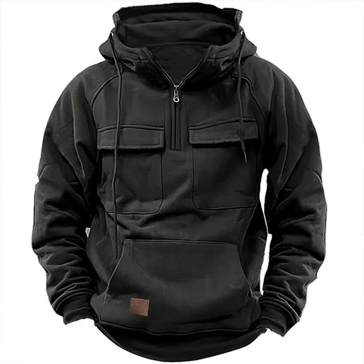 Men's stylish hoodie with functional pockets and modern zipper Amarae