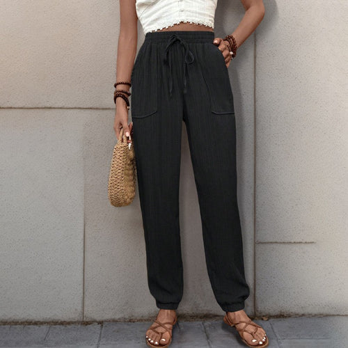 Casual women's pants with a relaxed fit and adjustable drawstring Amarae
