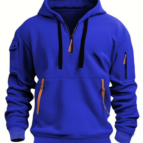 Men's functional hoodie with trendy zip pockets Amarae