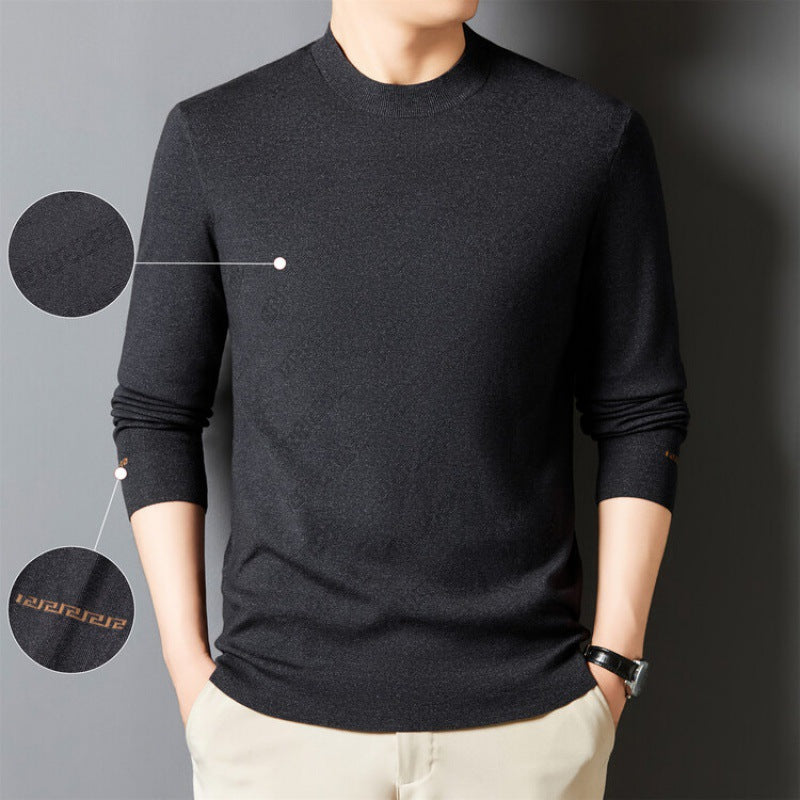 Elegant crew neck sweater for men in high-quality cotton blend Lune London