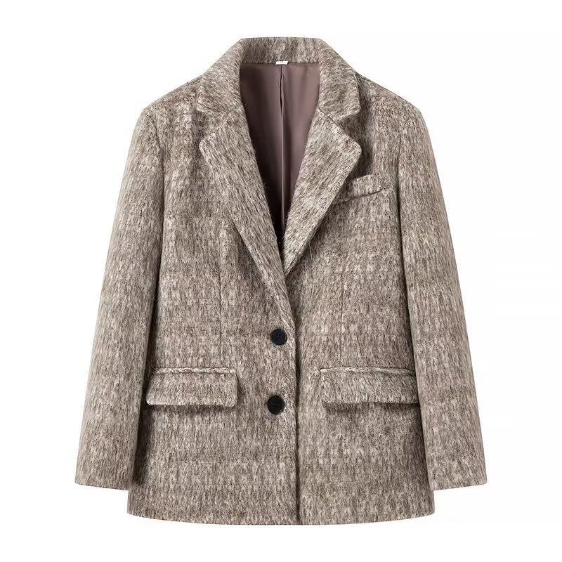 Elegant blazer jacket for ladies made of high-quality fabric with a fine pattern Lune London