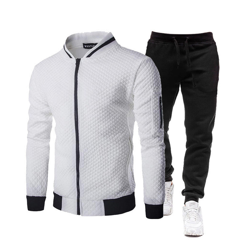 Men's athletic tracksuit set with practical zipper and elastic cuffs Amarae