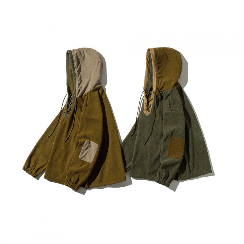 Unisex Oversize Hoodie with Lacing and Kangaroo Pockets Amarae