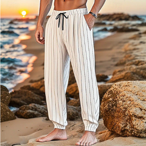 Leisure pants for men with elastic waist and side pockets Lune London