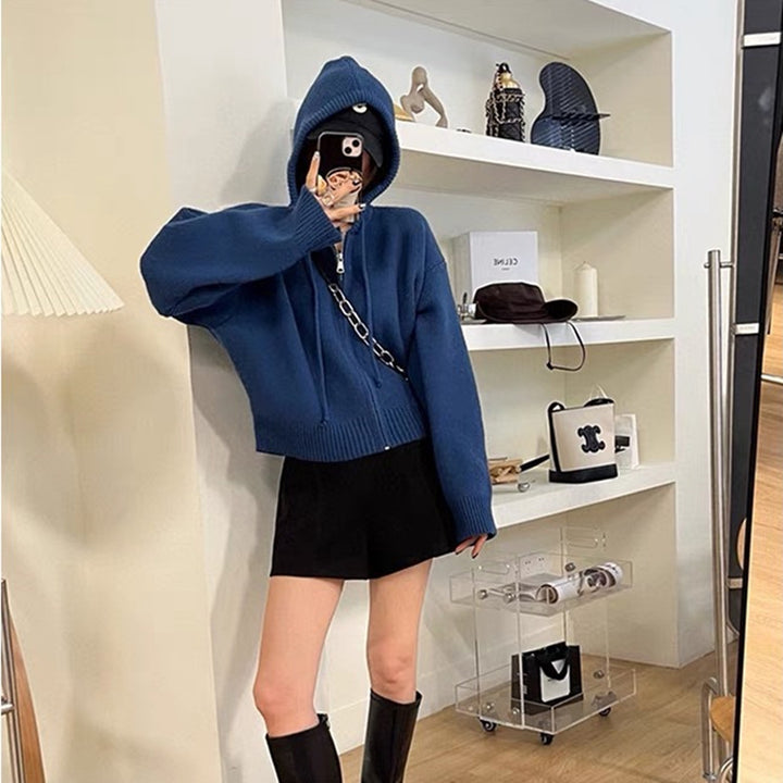 Sweat à capuche femme avec fermeture éclair et coupe décontractée Chic & Stil