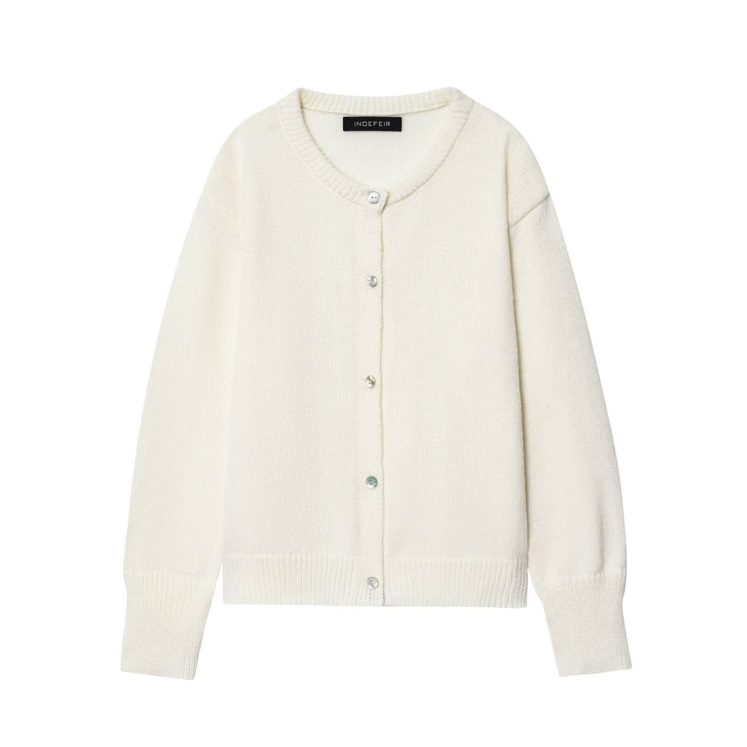Elegant knit jacket for women with button details Lune London