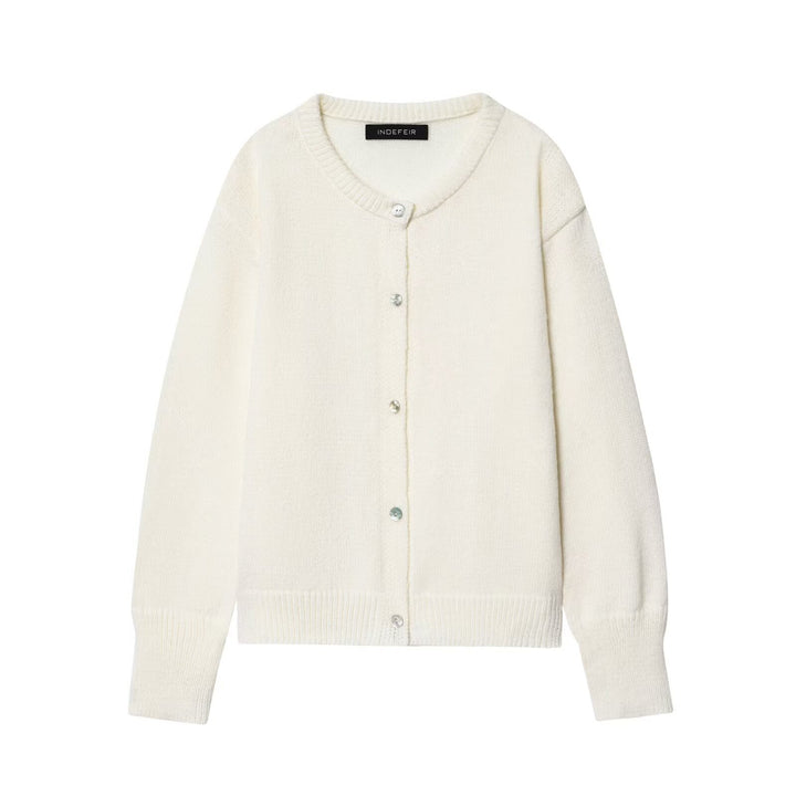 Elegant knit jacket for women with button details Lune London