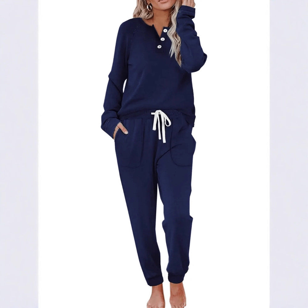 Casual outfit for women with button placket and elastic waist Lune London