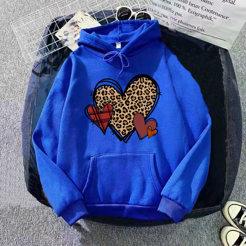 Ladies hoodie with playful heart pattern Chic & Stil