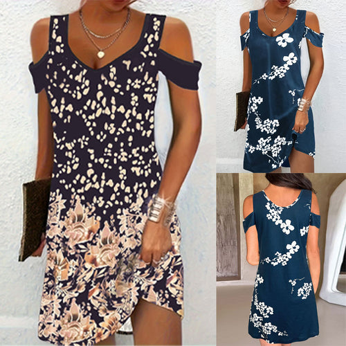 Women Mini Dress Floral Off-Shoulder Amarae