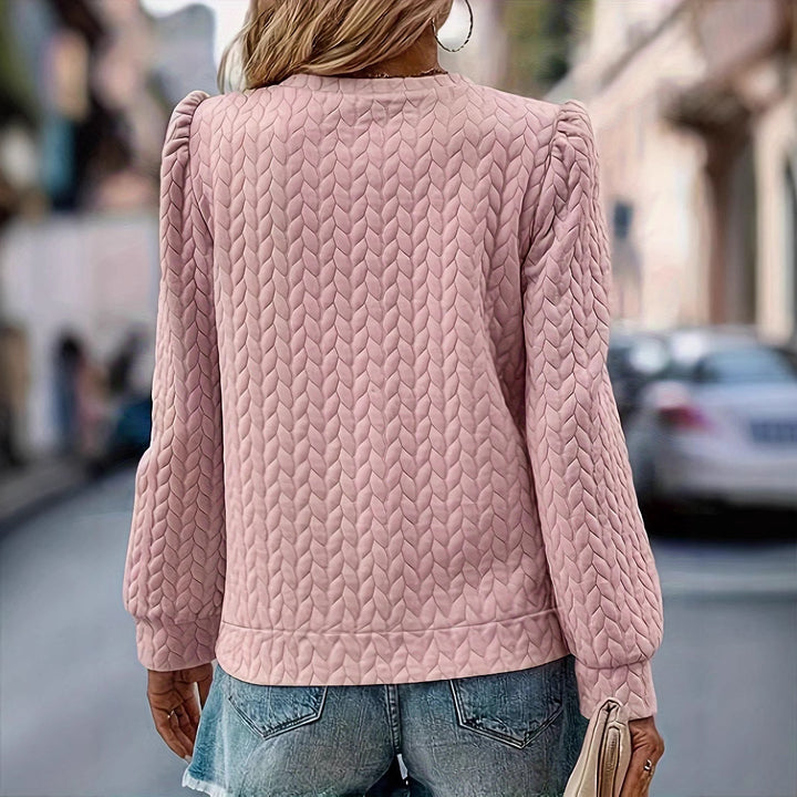 Women's sweatshirt with an original structured design and puffed sleeves Lune London