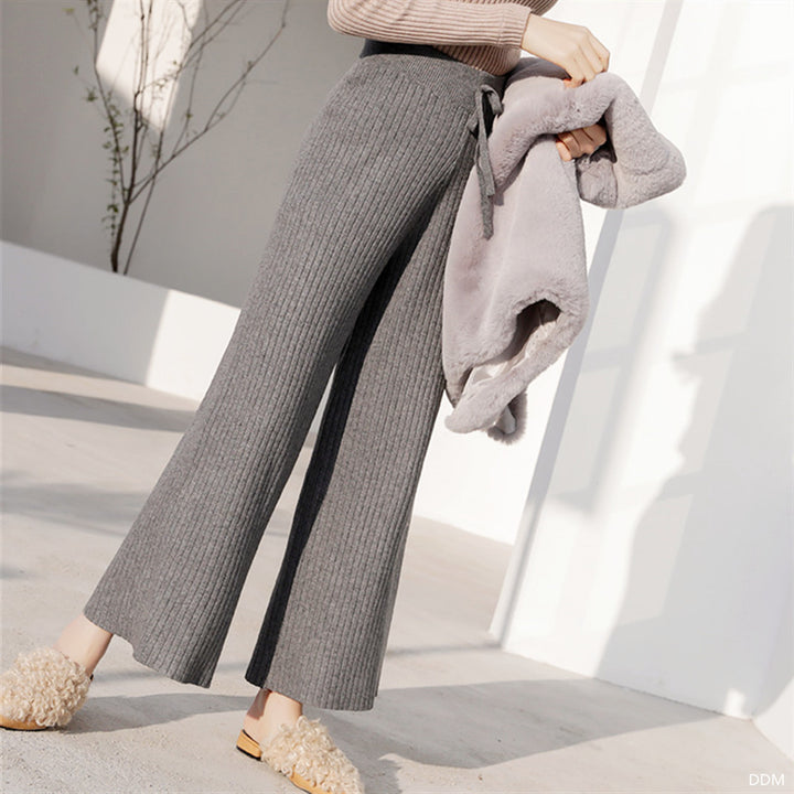 Lune London Wide Leg Knit Pants for Women