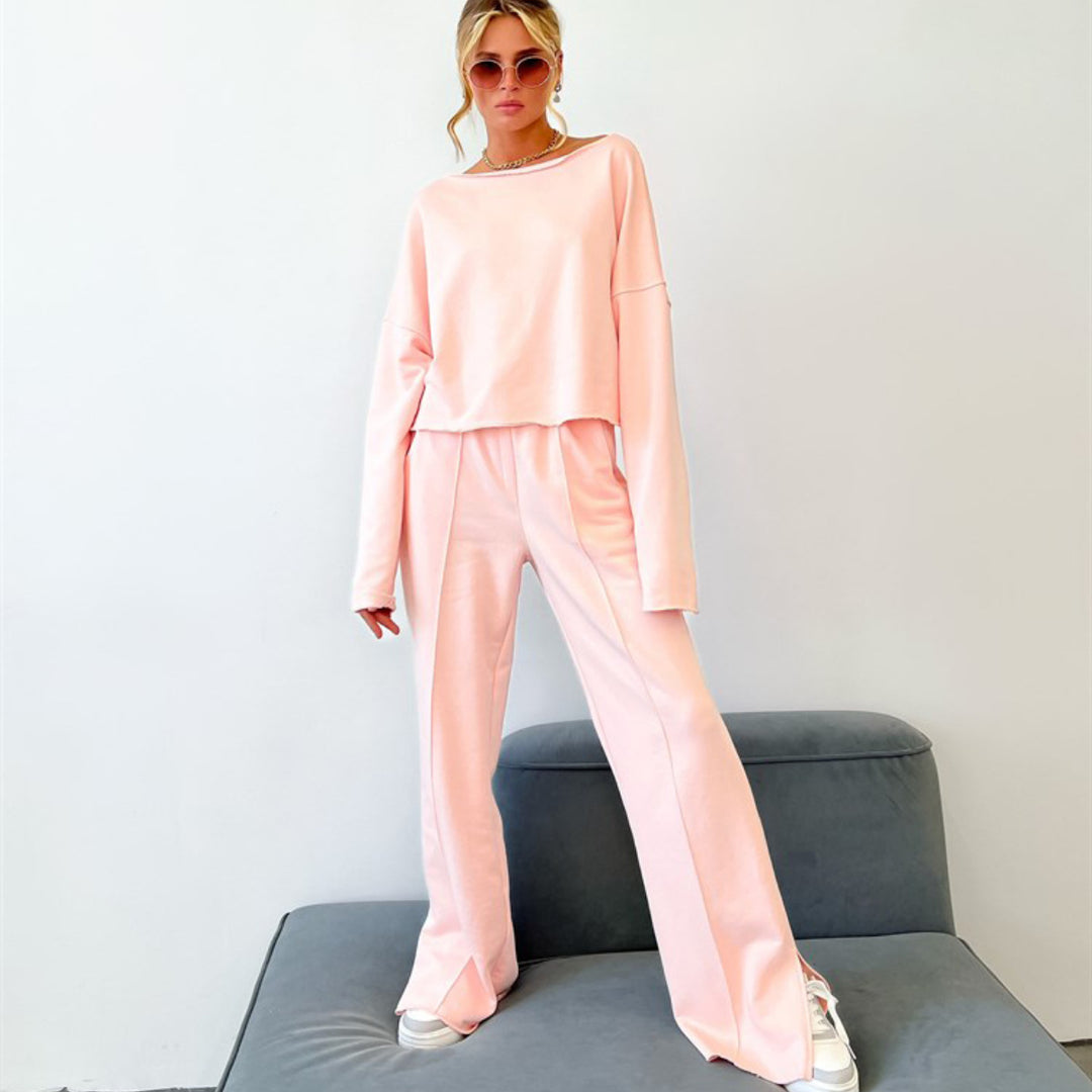 Lune London women's sports sweatshirt and loose jogger pants set