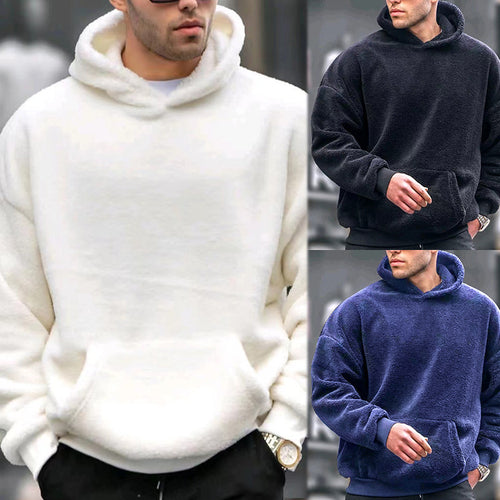 Men Comfortable Fleece Hoodie with Kangaroo Pocket Amarae