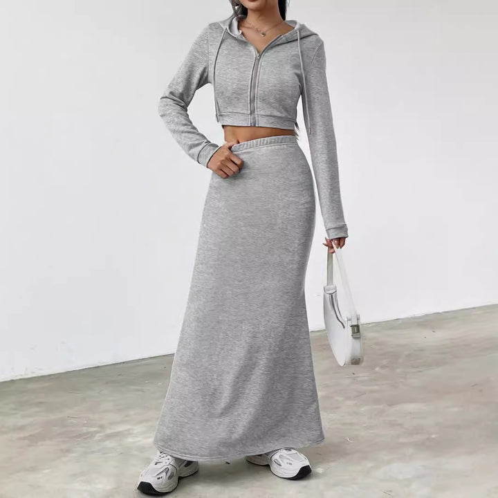 Amarae women's hoodie set and maxi skirt