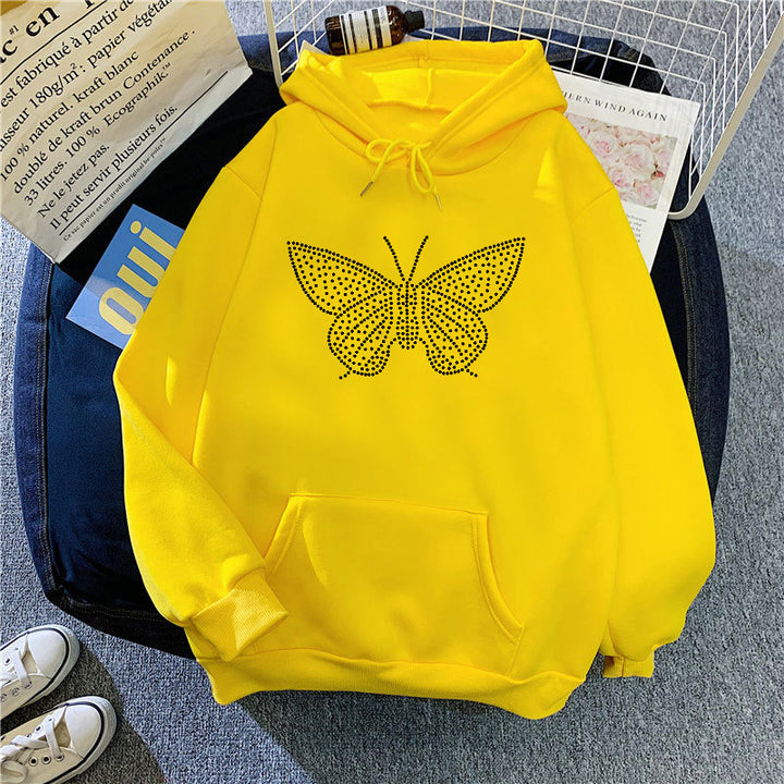 Women's hoodie with elegant butterfly design Chic & Stil