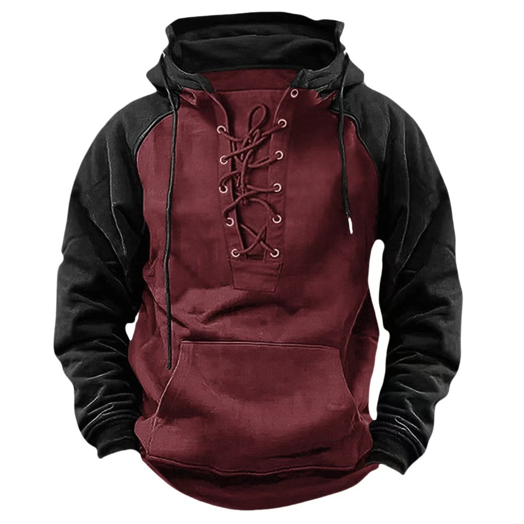 Men's hoodie with modern lace-up closure and comfortable fit Lune London