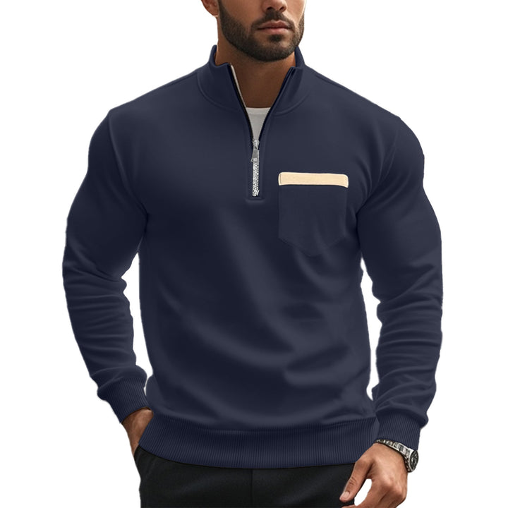 Men's sweatshirt with high collar and full zip Lune London
