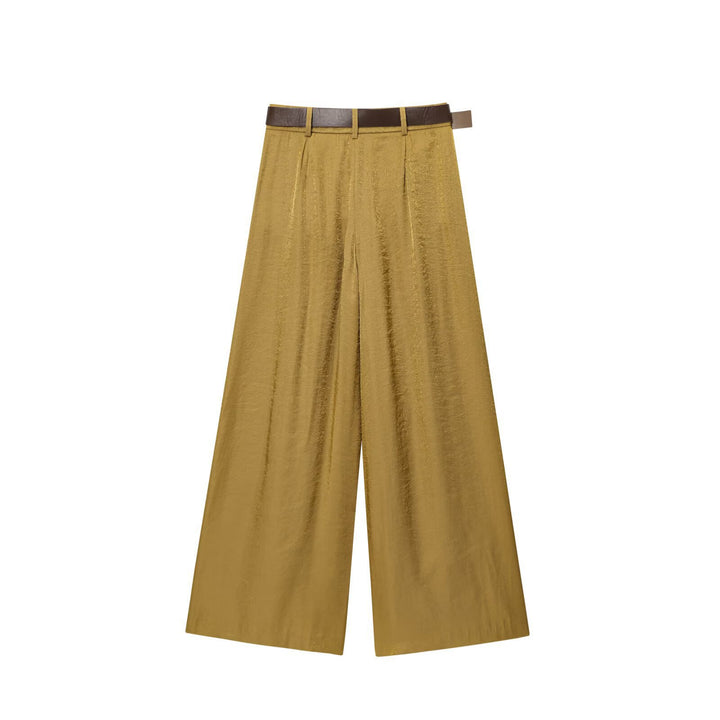 Women elegant wide pant Palazzo with belt Lune London