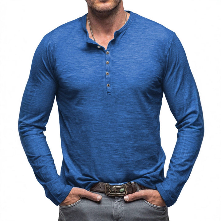 Men's long sleeve shirt with button placket Lune London