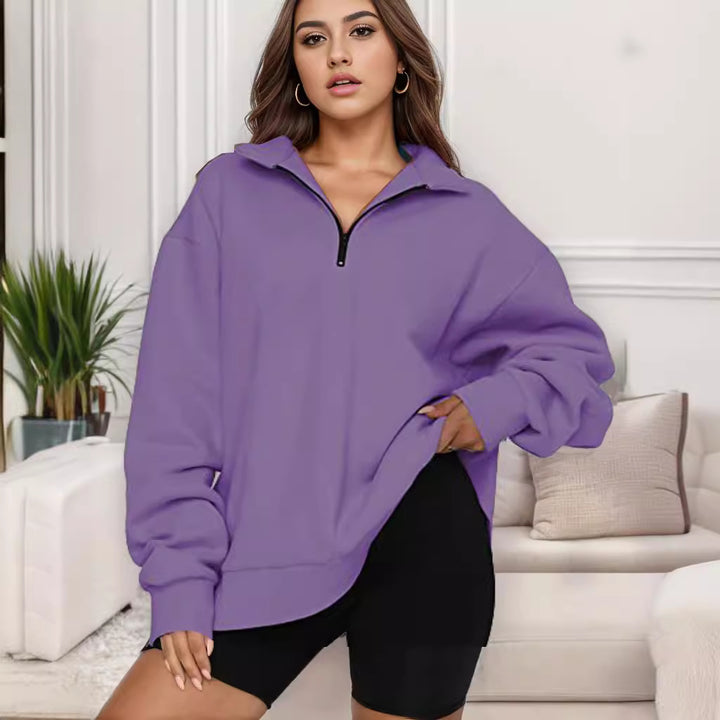 Oversized sweatshirt for women with high collar Amarae