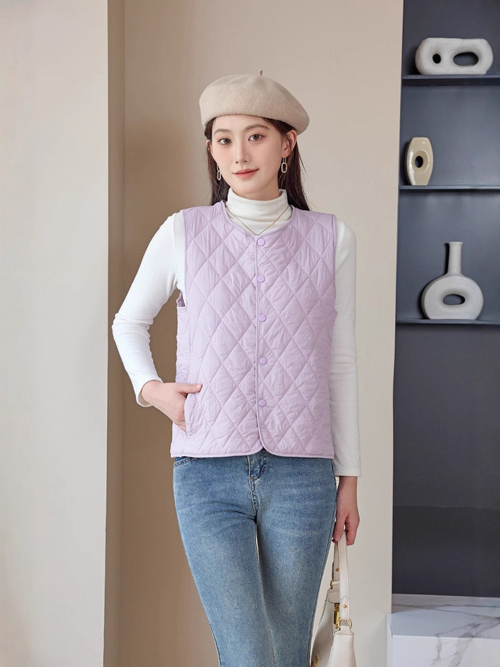 Ladies reversible quilted vest Amarae