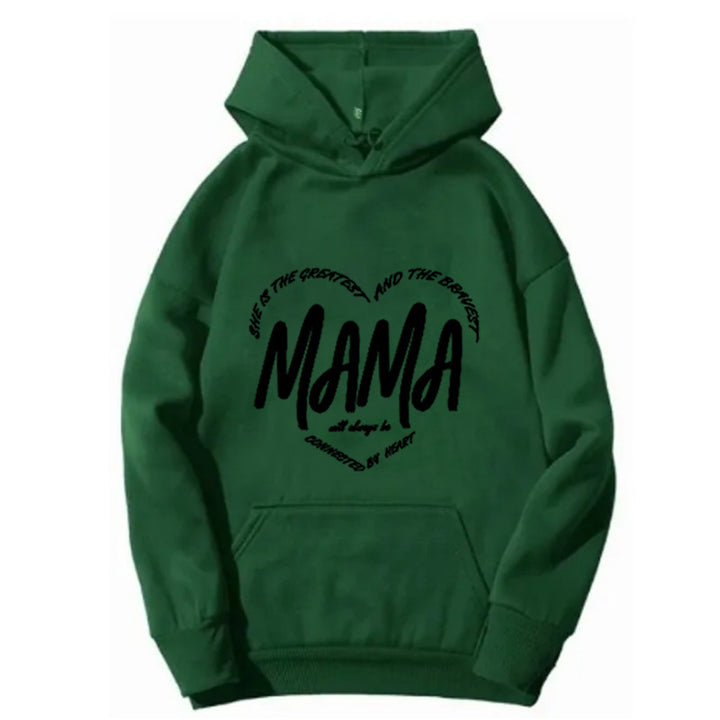 Women's hoodie with creative mama slogan Chic & Style