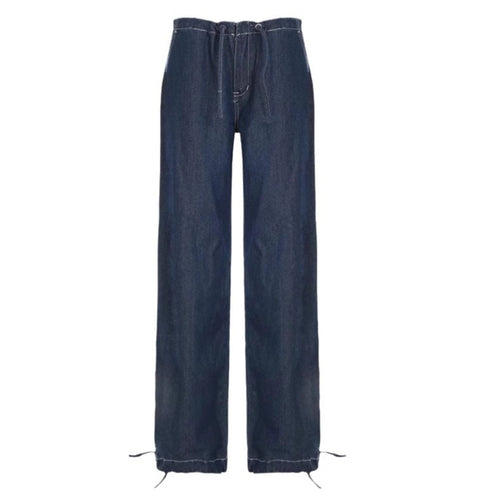 Wide jeans for women with elastic waistband and adjustable hem Amarae