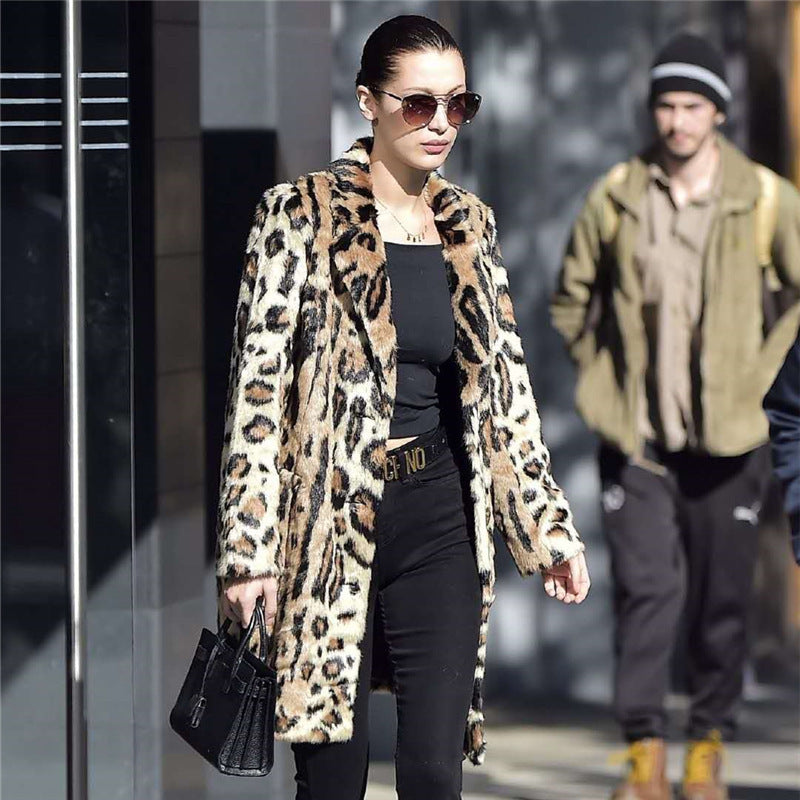 Ladies Oversized Faux Fur Coat Amarae