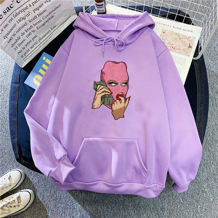 Ladies hoodie with artistic graphic design Chic & Stil