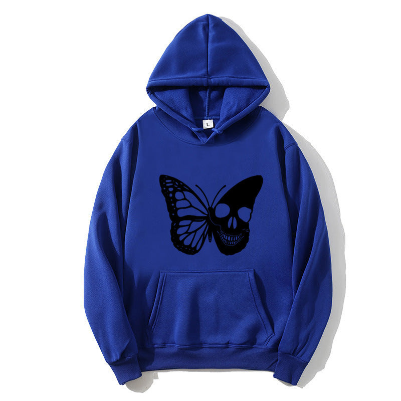 Women's hooded sweatshirt with creative butterfly skeleton design Chic & Stil