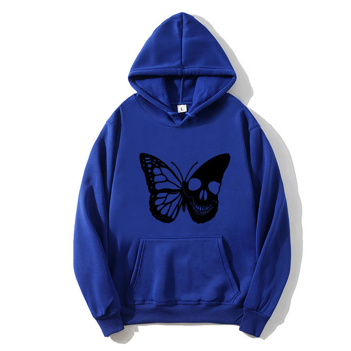 Women's hooded sweatshirt with creative butterfly skeleton design Chic & Stil