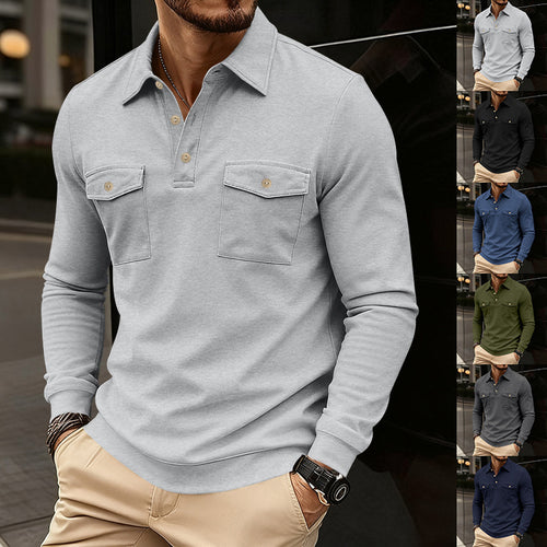 Men's polo shirt with stylish chest pockets Amarae