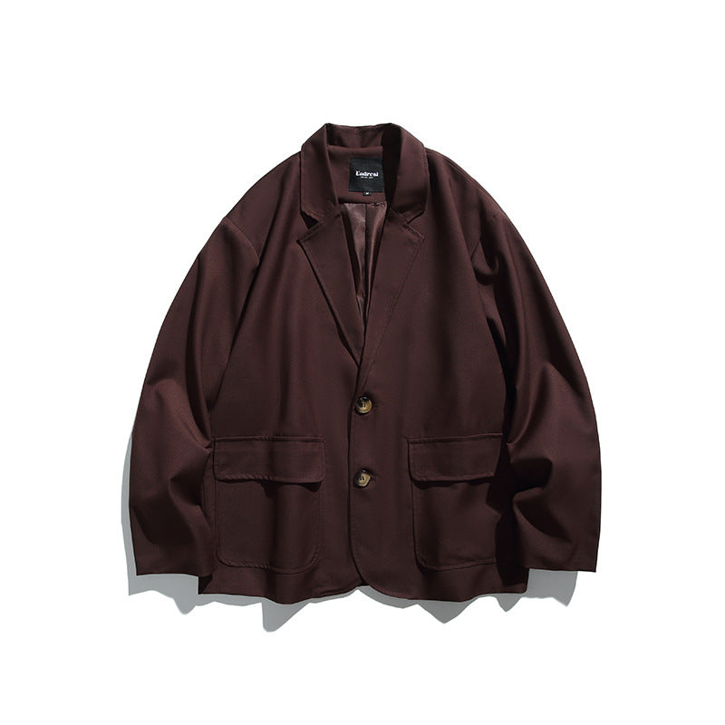 Men's Oversize Blazer in Boxy Cut with Flap Pockets and Light Padding Amarae
