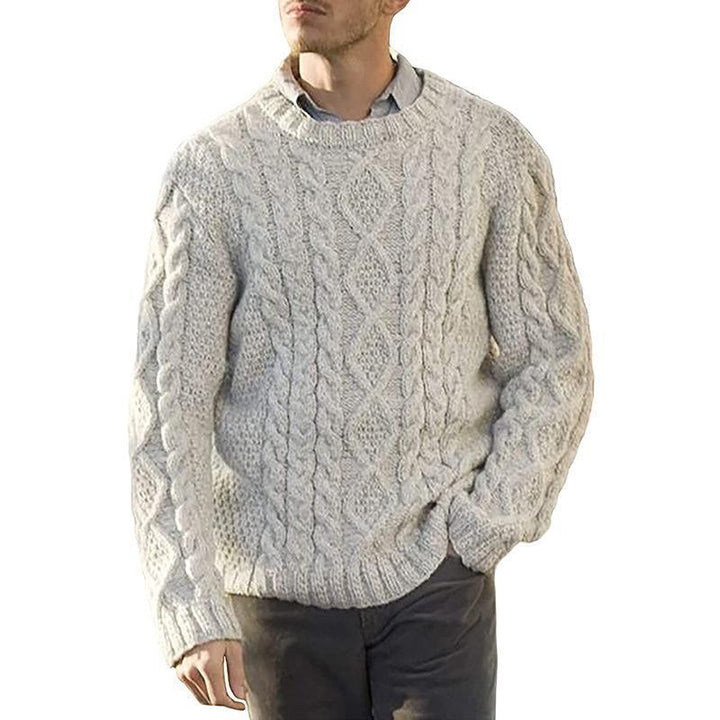 Chunky knit sweater for men with classic relief pattern Lune London