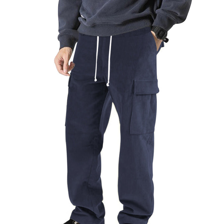 Men's cargo pants with elastic waist and practical side pockets Lune London