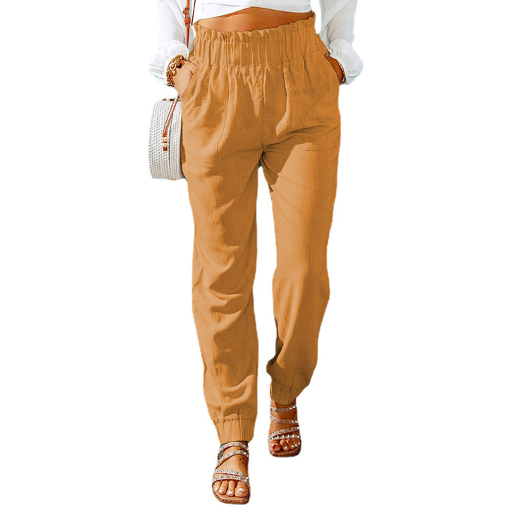 Comfortable and stylish summer pants for women with elastic waistband and practical pockets Lune London