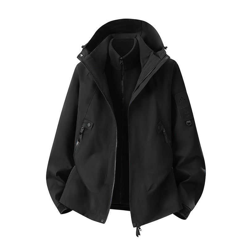 Men's Two-in-One Weather Protection Jacket with Removable Padded Vest and Adjustable Hood Amarae