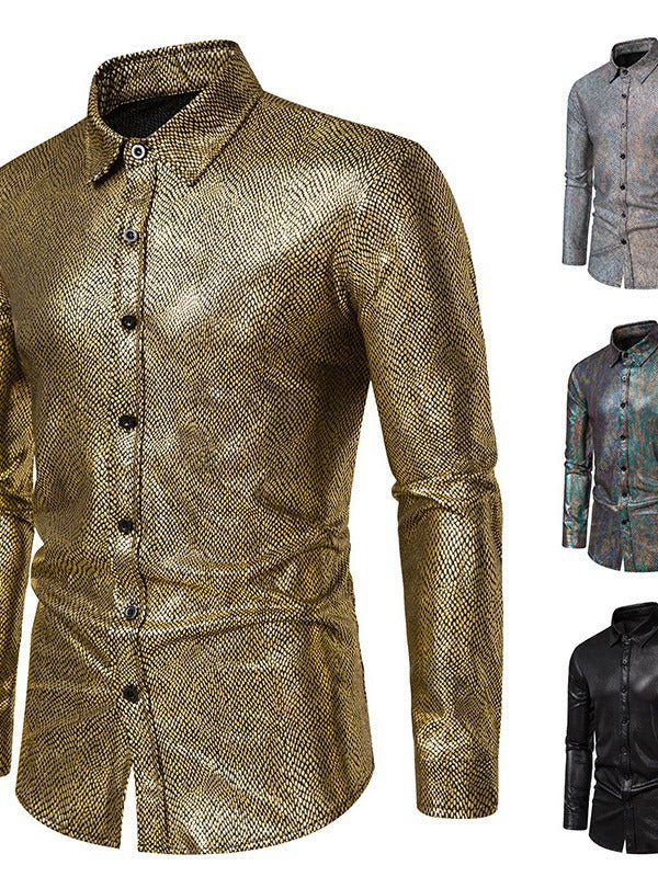Elegant shirt for men in shiny material with a modern cut Chic and Style