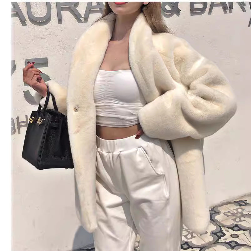 Plus size women teddy jacket Lune London