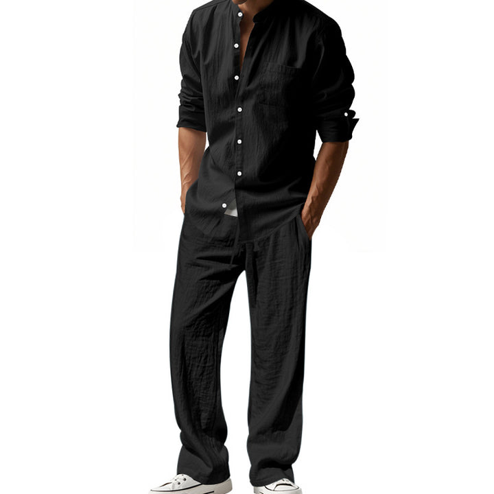 Linen leisure set for men with a modern cut and practical pockets Lune London