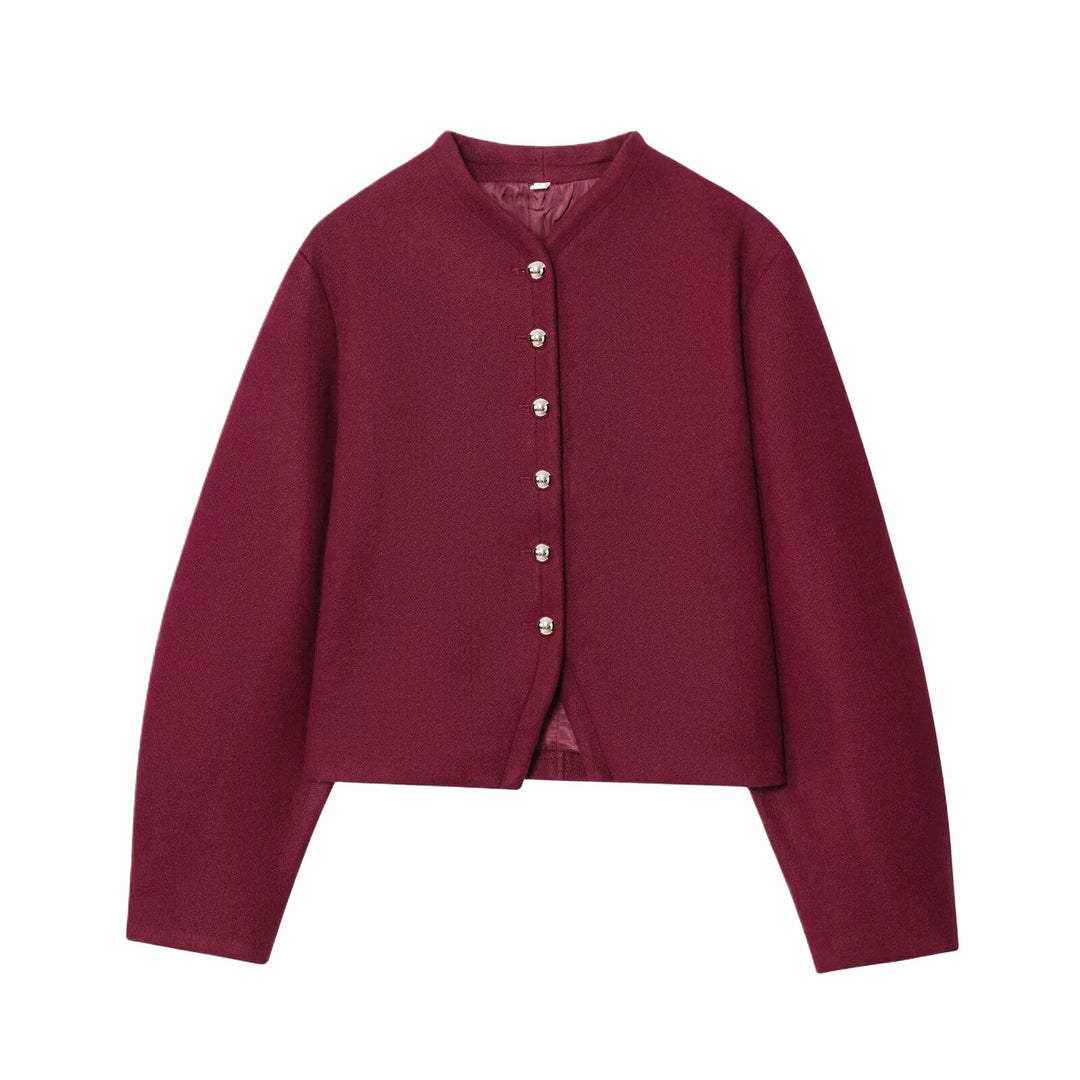 Elegant short jacket for women with button closure and modern fabric Lune London
