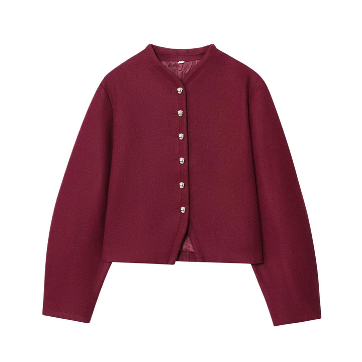 Elegant short jacket for women with button closure and modern fabric Lune London