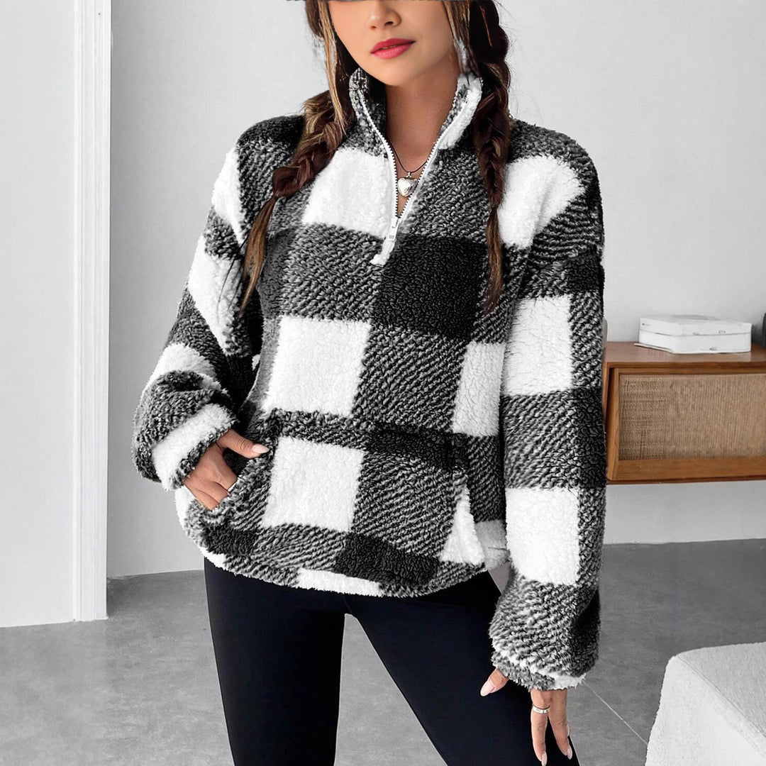 Fleece jacket for women with zipper and pockets Lune London