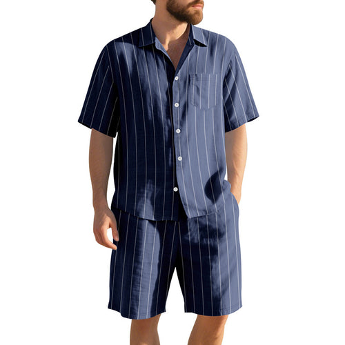Men's pajama set with an elegant striped pattern Amarae