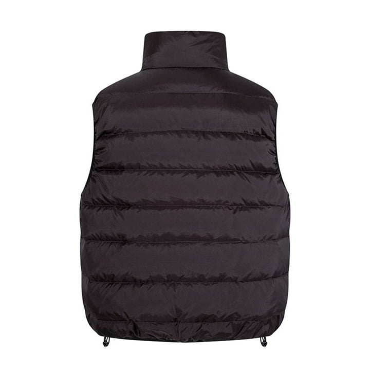 Women's quilted vest with high stand-up collar, heat-insulating padding, and adjustable hem Amarae
