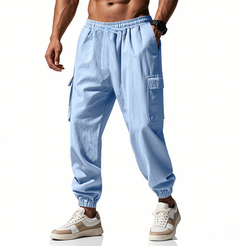 Men's cargo pants with elastic waist and practical side pockets Lune London 1760050836