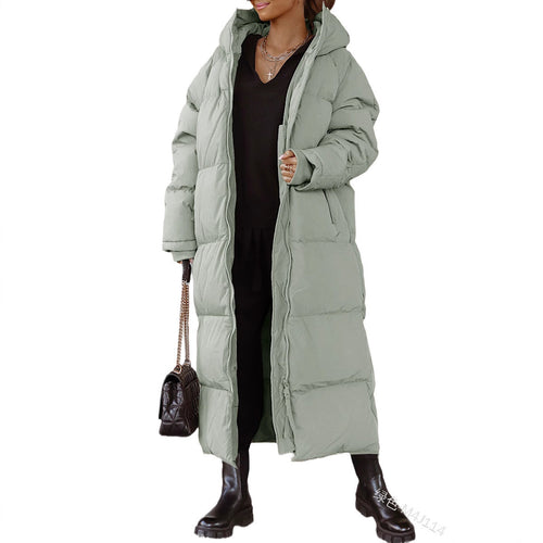 Ladies Long Down Jacket with Hood Amarae