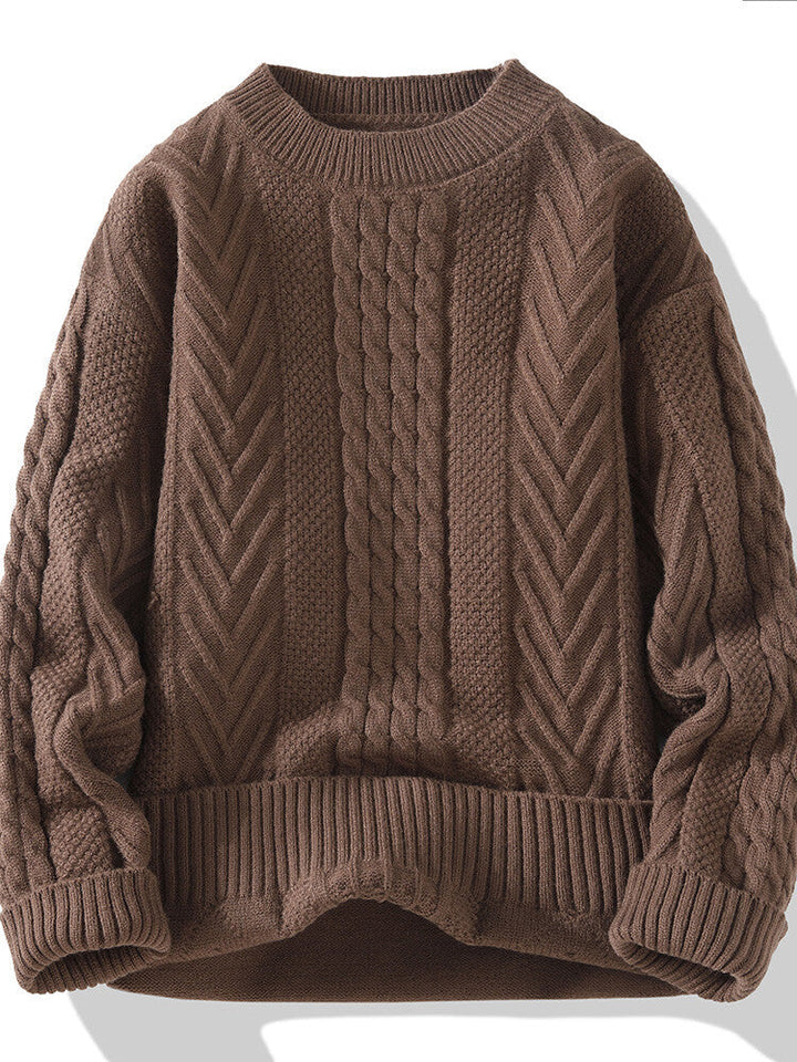 Lune London | Men's knit sweater with modern cable and ribbed structures